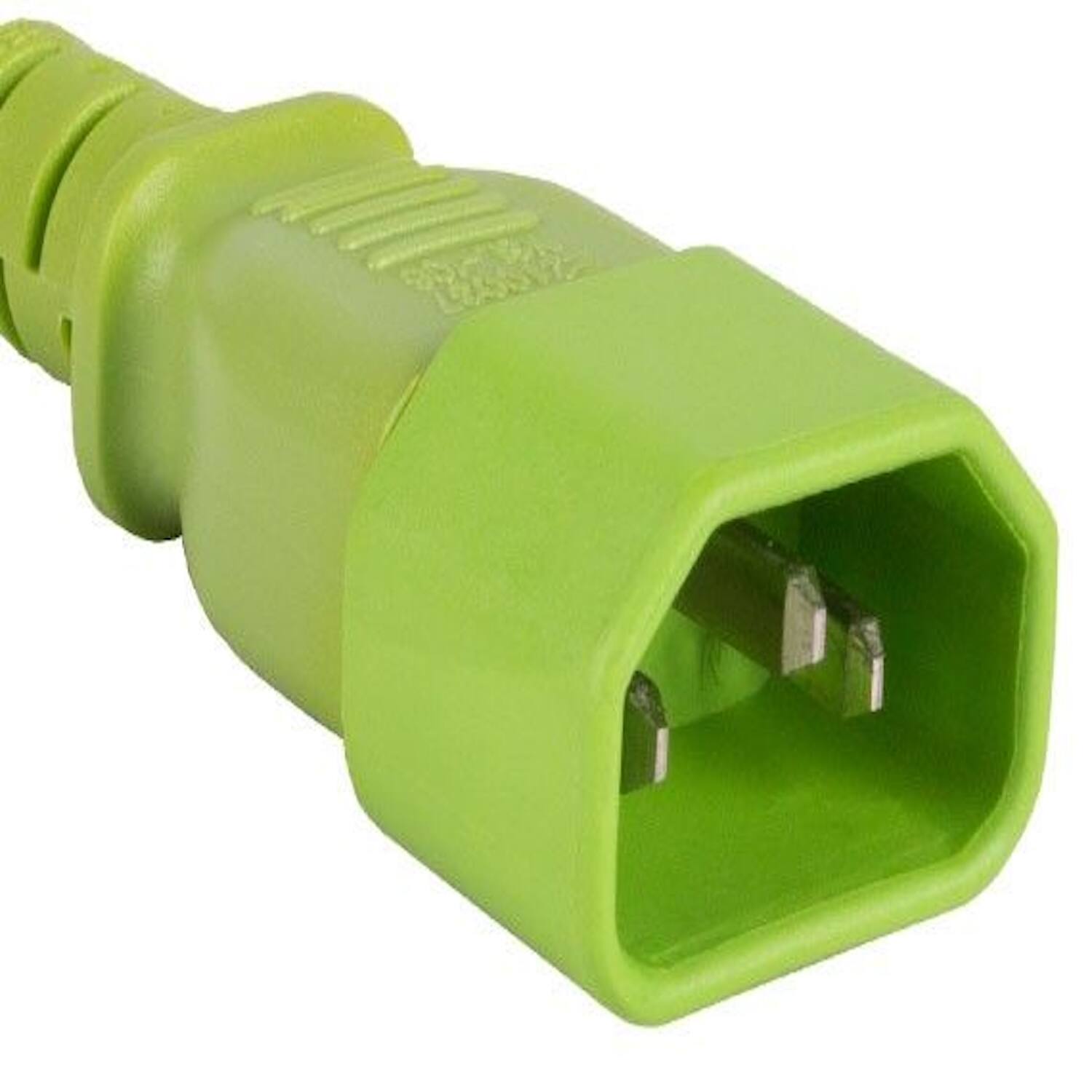 Angle. Sanoxy - SANOXY Cables and Adapters; 6ft 14 AWG 15A 250V Power Cord (IEC320 C14 to IEC320 C19), Green - Green.