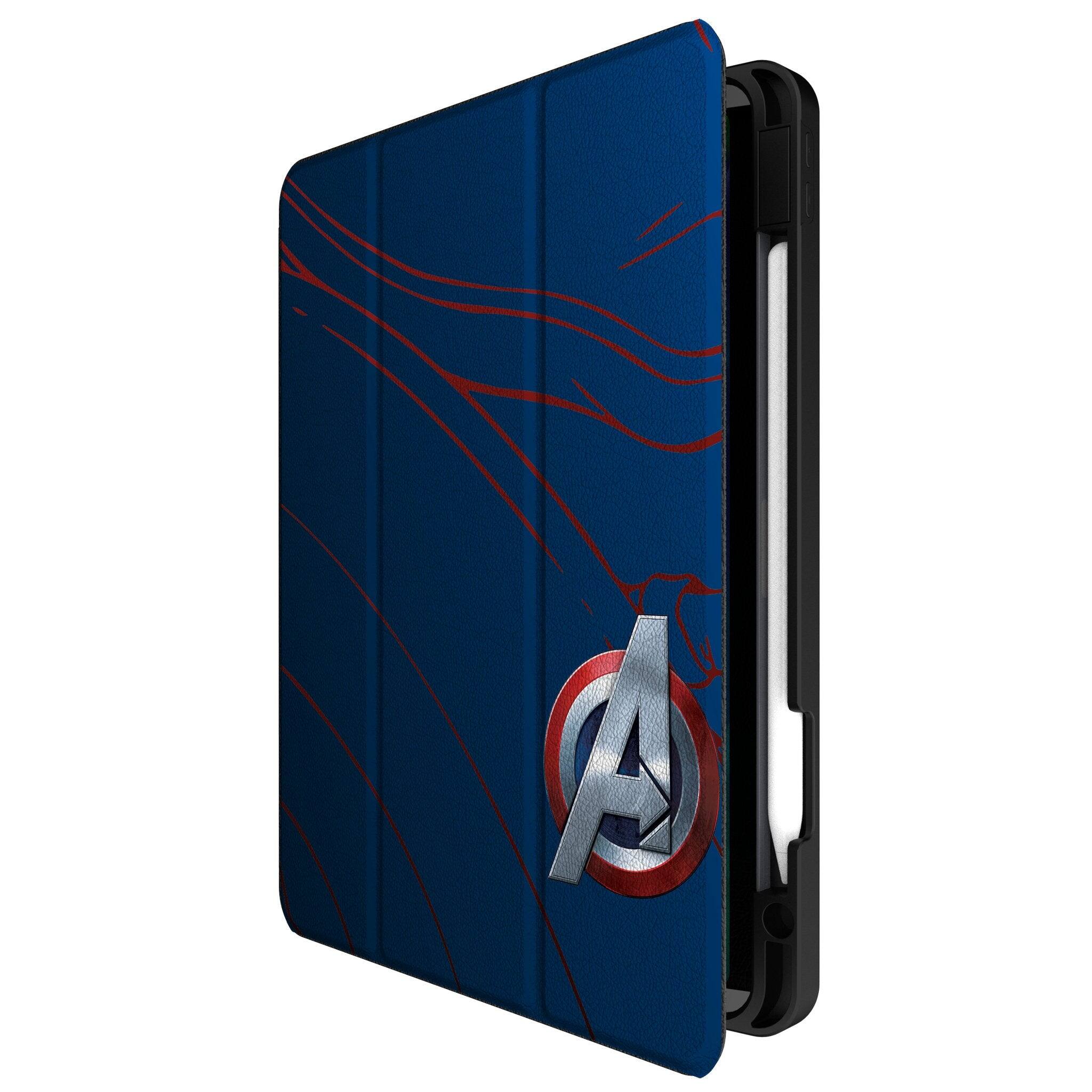 Angle. Keyscaper - Marvel MechLine Tablet Case - Apple iPad Pro 11in (3rd/2nd/1st Gen) - Captain America.