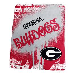 Logo Brands - Georgia Bulldogs 50" x 60" Classic Graffiti Fleece Throw Blanket - Red