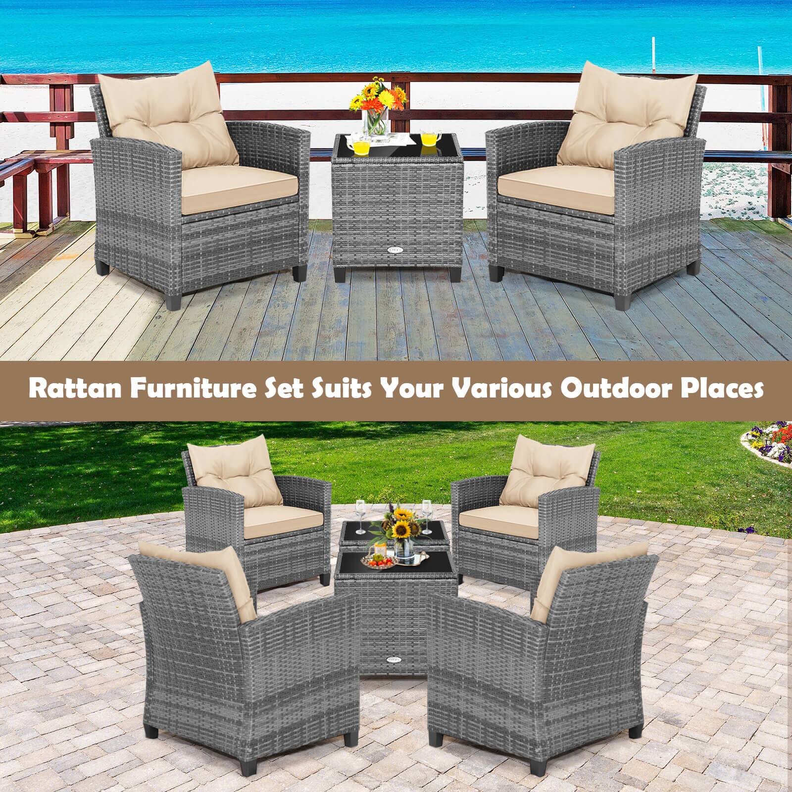 Rattan Furniture Set Suits Your Various Outdoor Places