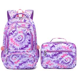 Pacoar Cade - Backpacks Set With Lunch Bag For Primary Elementary School Bags Teens Middle Book Insulated Box Adolescentes To Travel - Light Purple