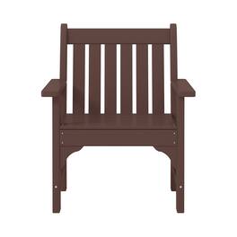 WestinTrends - Malibu Outdoor Patio HDPE Adirondack Dining Arm Chair - Dark Brown