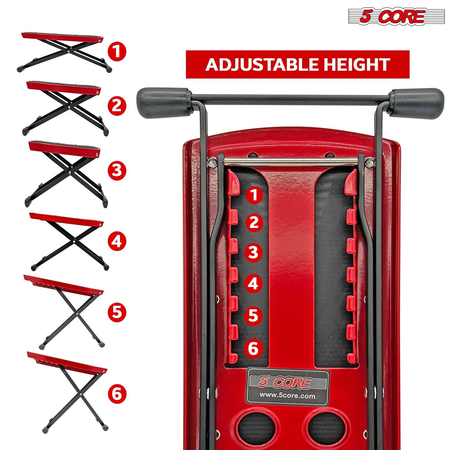 5 CORE, 1 ADJUSTABLE HEIGHT, 2 3 1 4 2 3 4 5 5 6, 6 5 CORE, www.5core.com