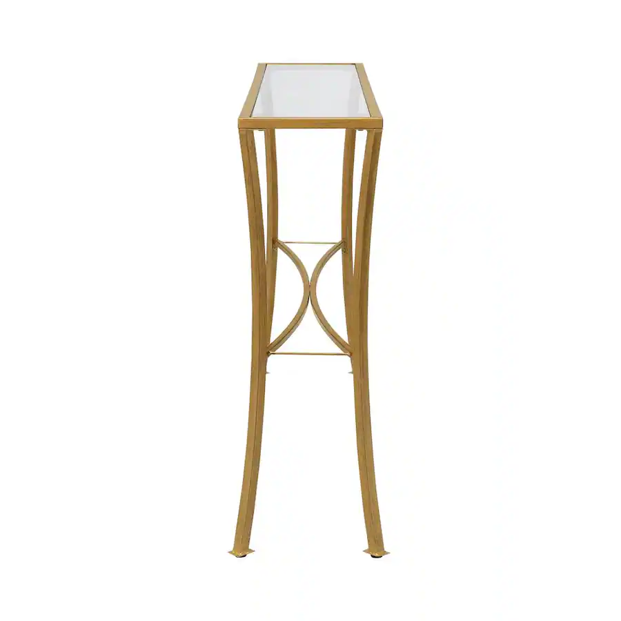 Console Table 36 Carolina Chair & Table Palin Glass Top Console Table Antique Gold ...