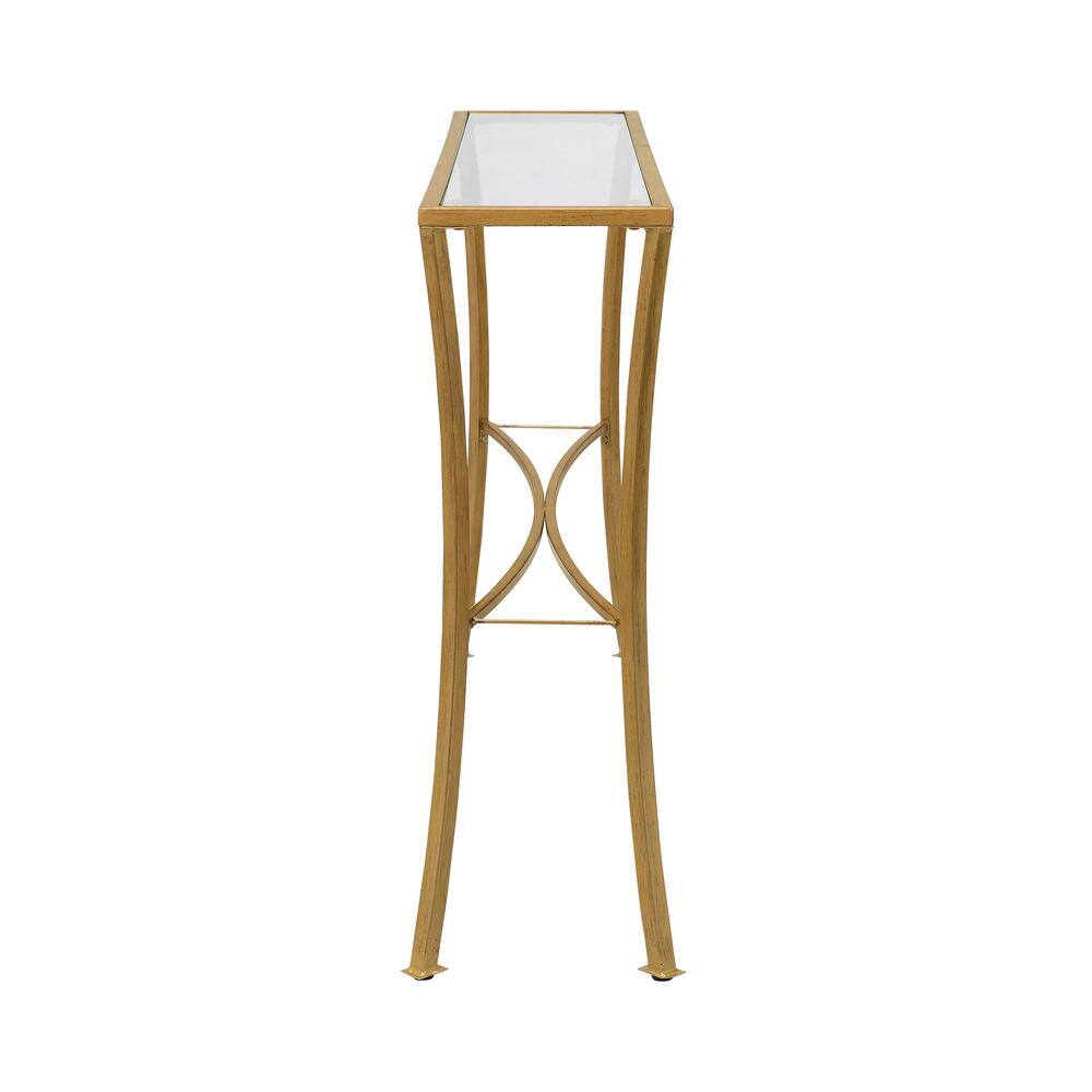 Carolina Chair & Table Palin Glass Top Console Table Antique Gold ...