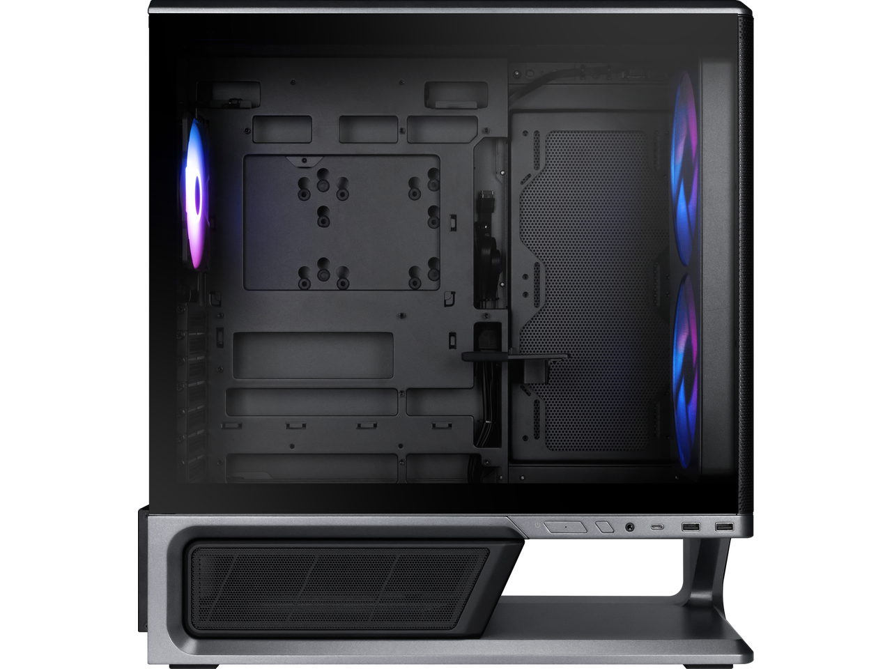 Alt View 3. MSI - MSI MPG VIXTA 300R AIRFLOW PZ Mid-Tower ATX Case - Mesh Front, Dual 160mm Fans, 360mm Radiator, 420mm GPU - Black - Black.