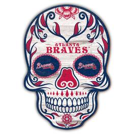 Fan Creations - Atlanta Braves 12'' Sugar Skull Sign - Multicolor