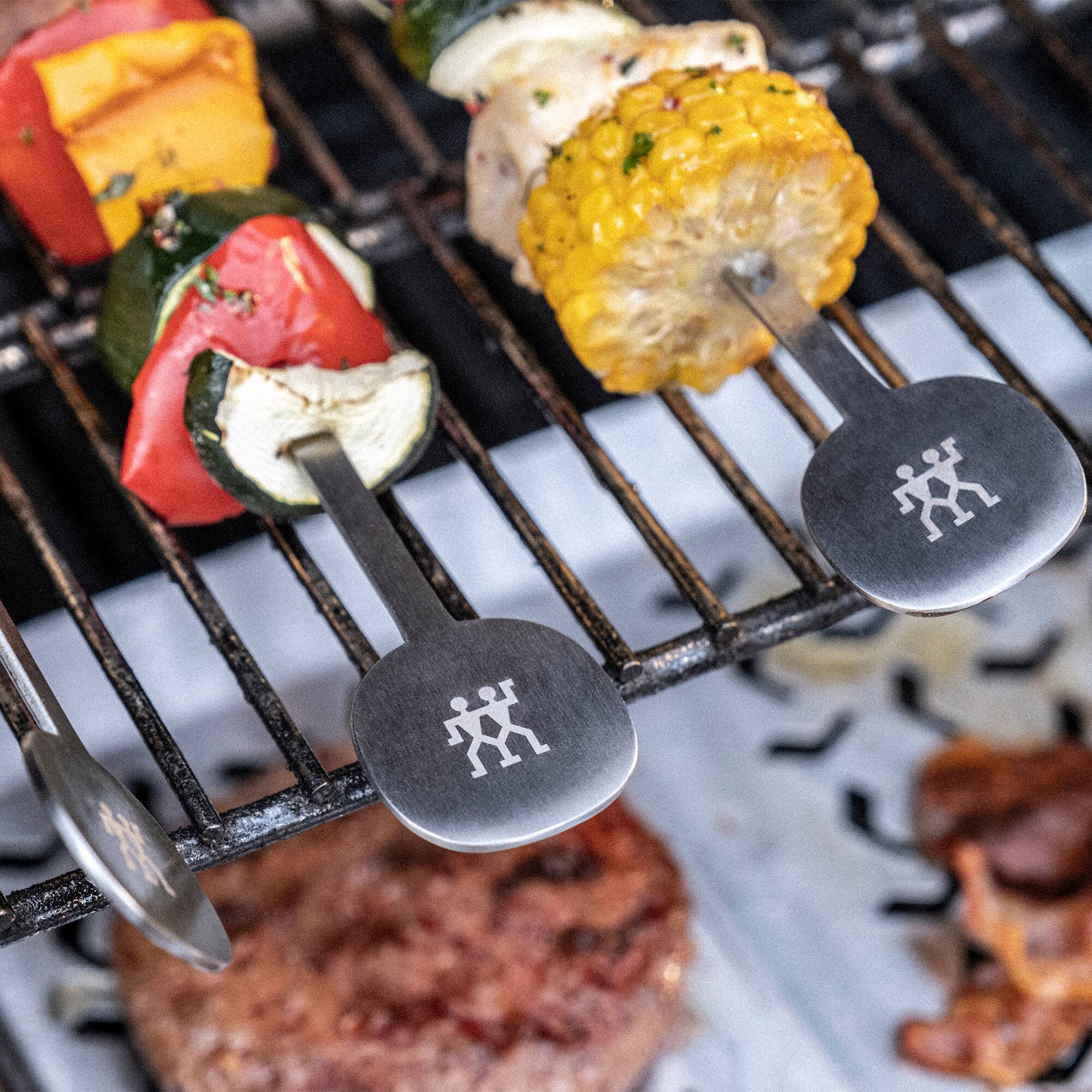 Alt View 4. ZWILLING - ZWILLING BBQ+ 5-pc Stainless Steel Skewer Set - Stainless Steel.