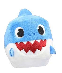 WowWee - Pinkfong Shark Family 3 Inch Sound Cube Plush - Daddy Shark Blue