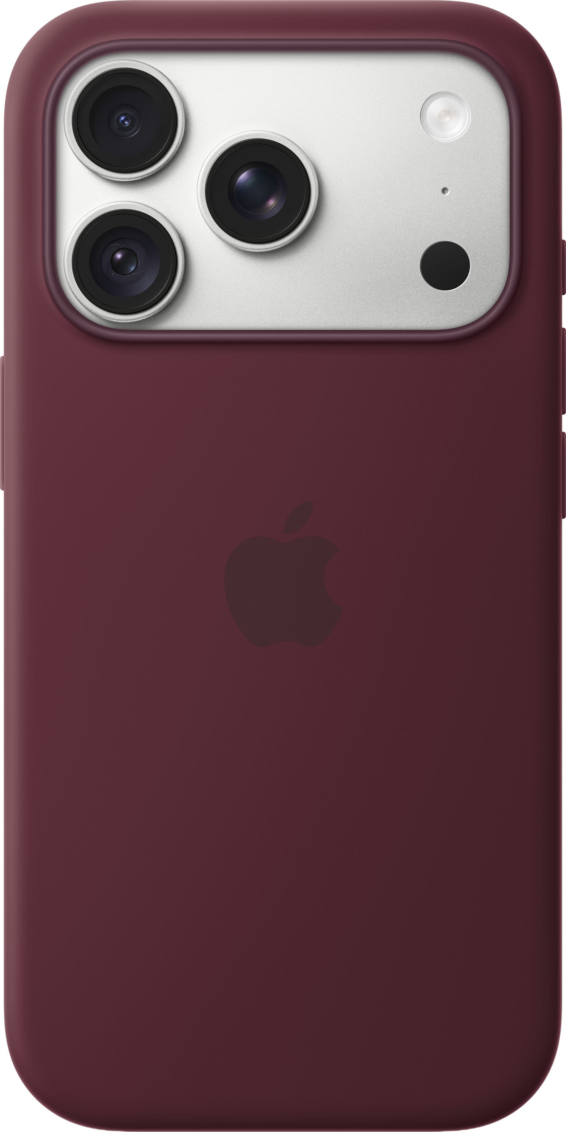Alt View 2. Apple - iPhone 18 Pro Silicone Case with MagSafe (2026) - Burgundy.