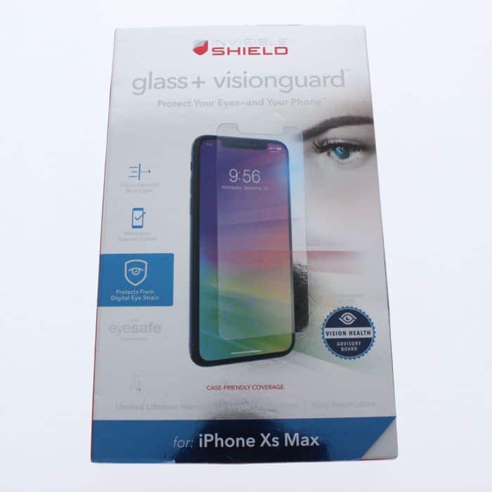 ZAGG - Screen Protector FIT Apple iPhoneXs Max Glass+ Visionguard (ZAG200101935-V) - Clear