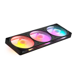NZXT - F360 RGB Fan - 360mm Single-Frame Case Fan Unit with 3x 120mm PWM RGB Computer Case Fans - Black