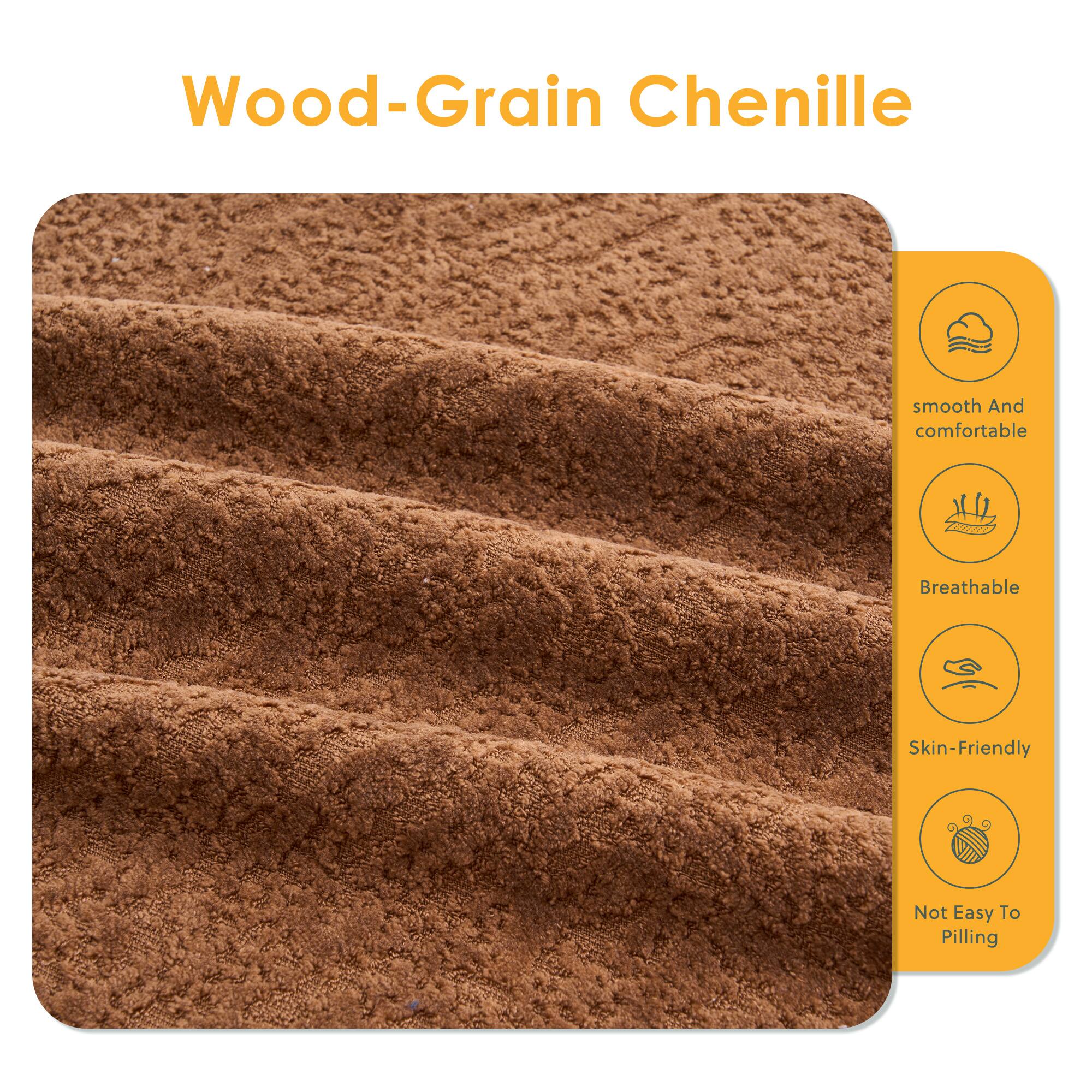 Wood-Grain Chenille

- Smooth and comfortable
- Breathable
- Skin-friendly
- Not easy to pilling