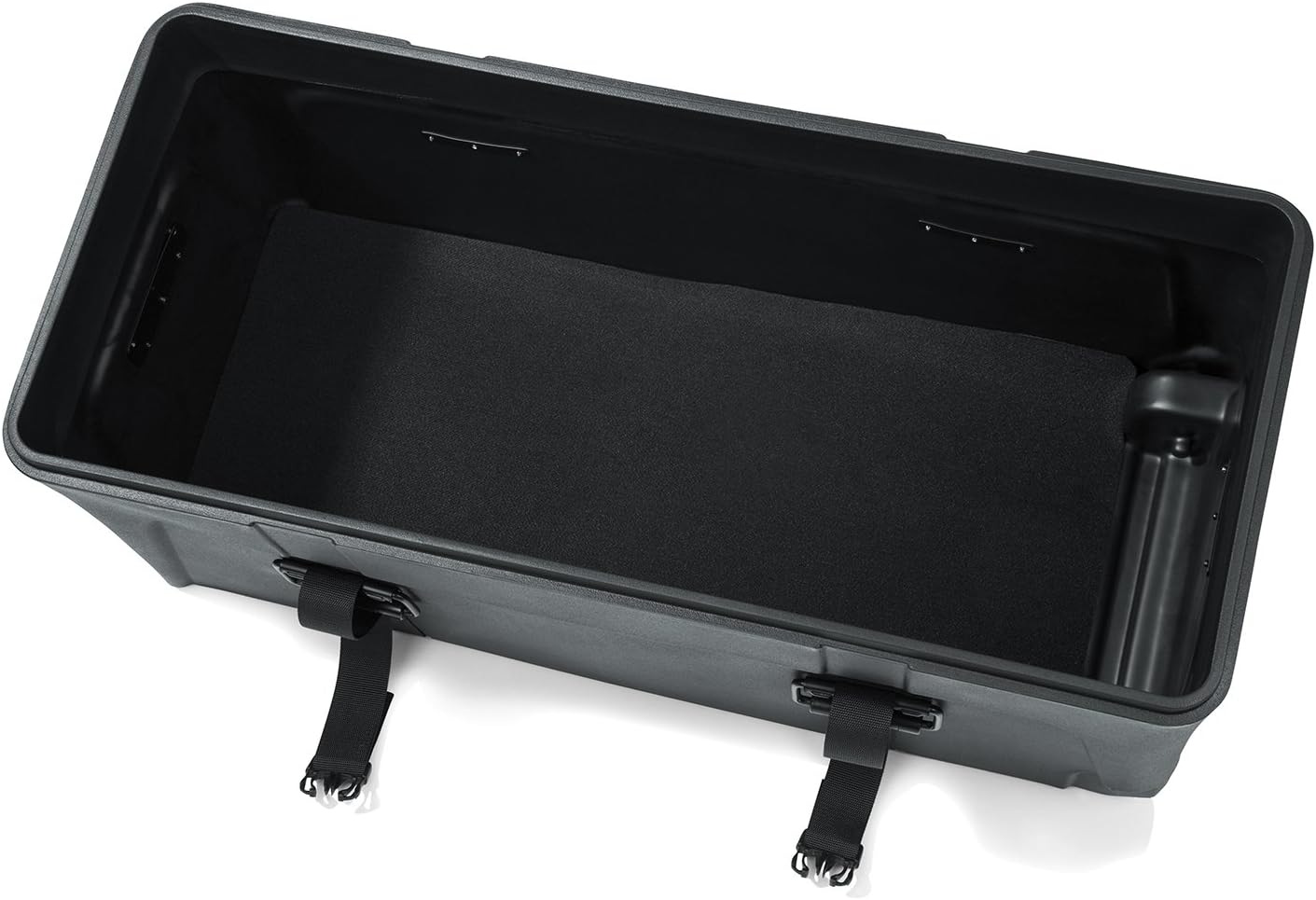Left. Gator - Deluxe Molded Drum Hardware Trap Case with Removable Tray and Recessed Wheels, 36" x 14" x 16".