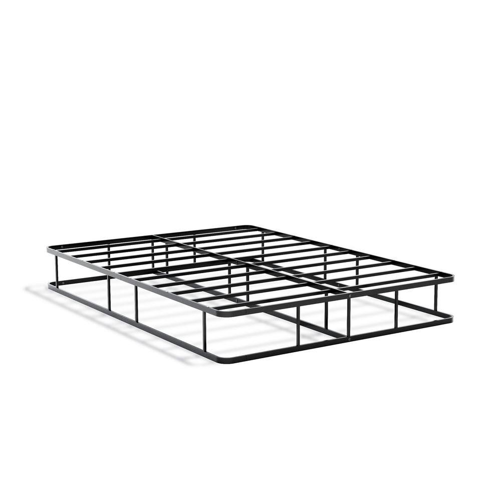 Left. East West Furniture - DHFBBLK Dothan Full Bedframe with Magnificent Design Headboard and Footboard - Modern Metal Frame in Powder Coating - Black.