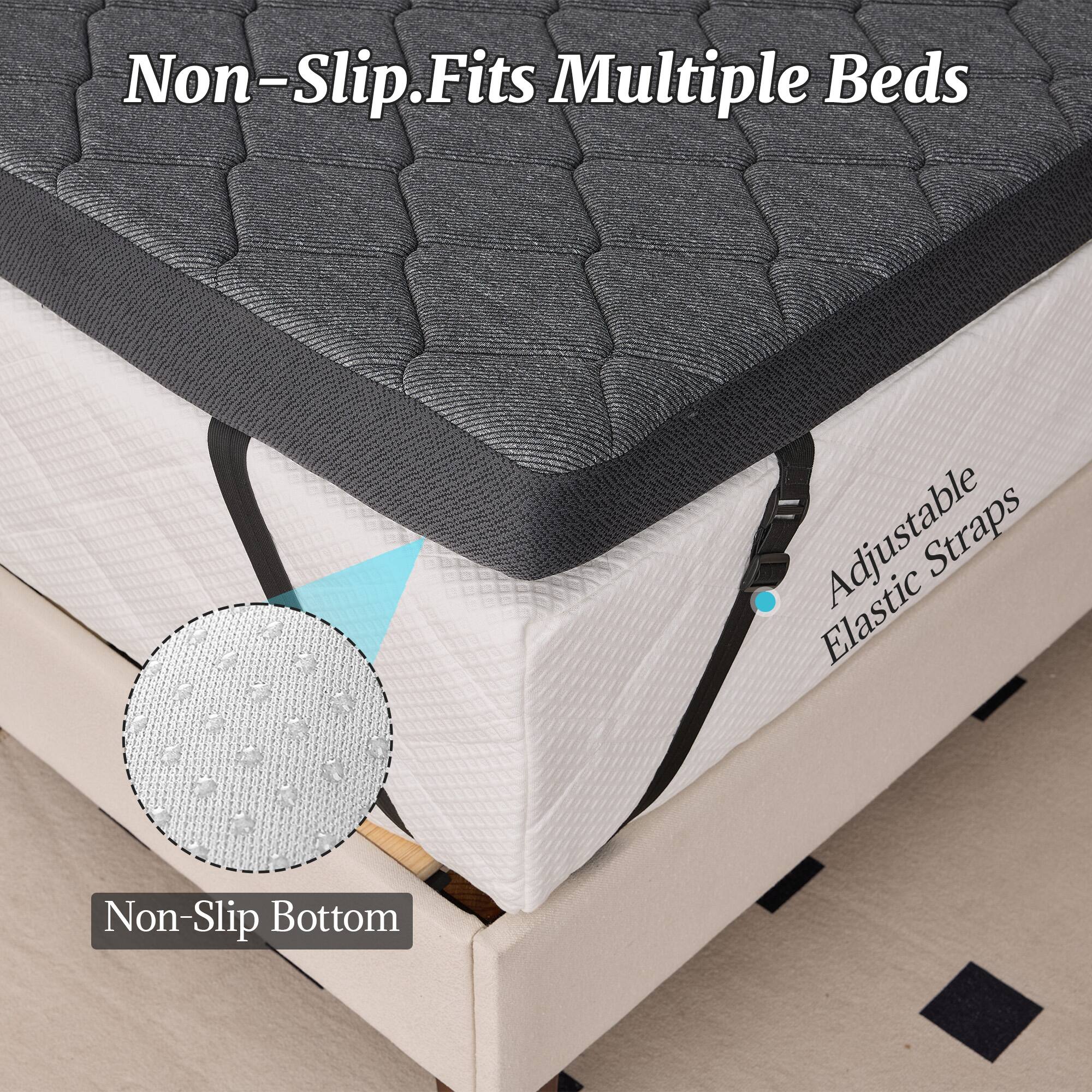 Non-Slip. Fits Multiple Beds

Adjustable Elastic Straps

Non-Slip Bottom