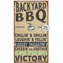 Jardine - Lesley Lynx 11'' x 20'' Indoor/Outdoor BBQ Sign - Brown