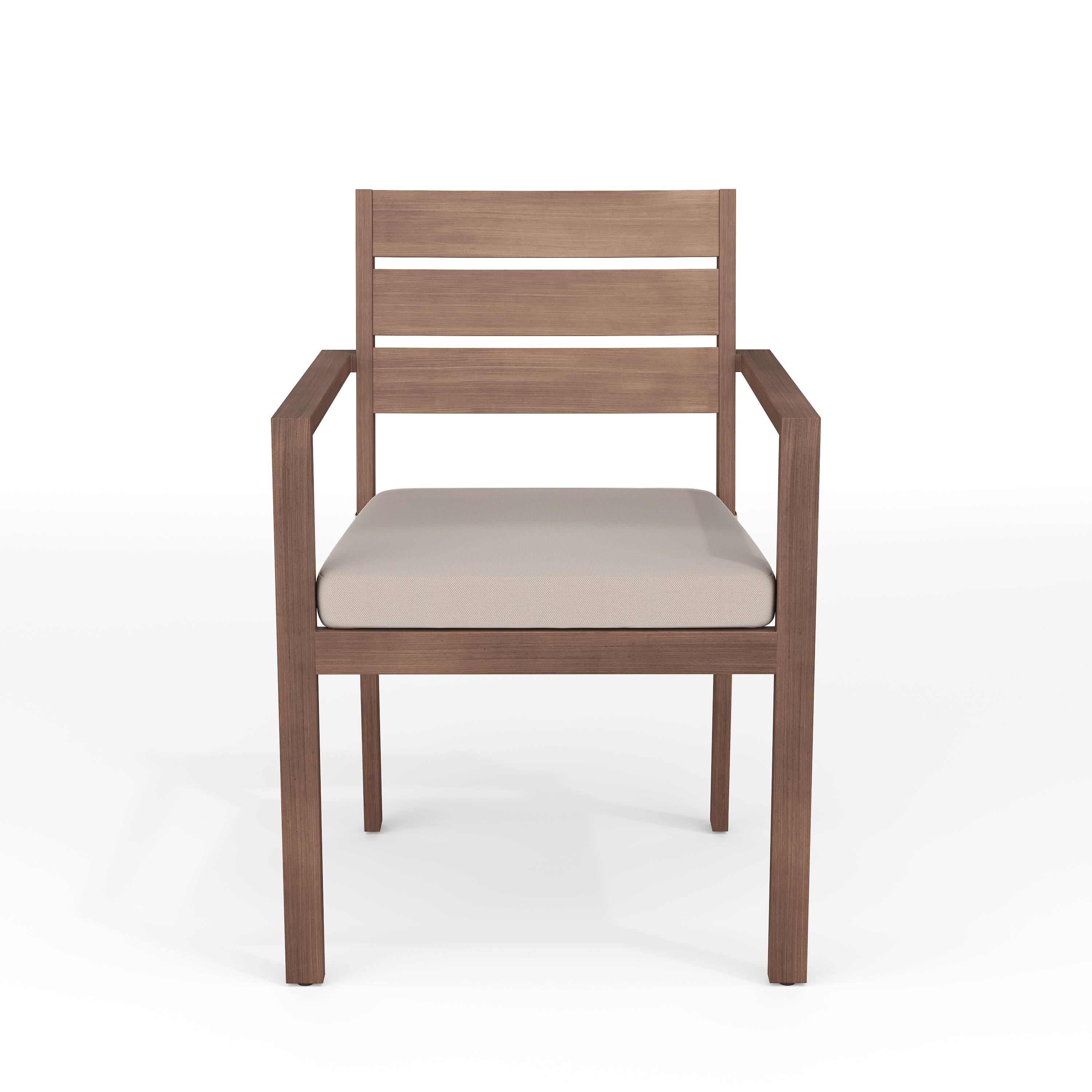 Alt View 10. Martha Stewart - Bedford All-Weather Stacking Patio Dining Armchair with Seat Cushion - Brown.