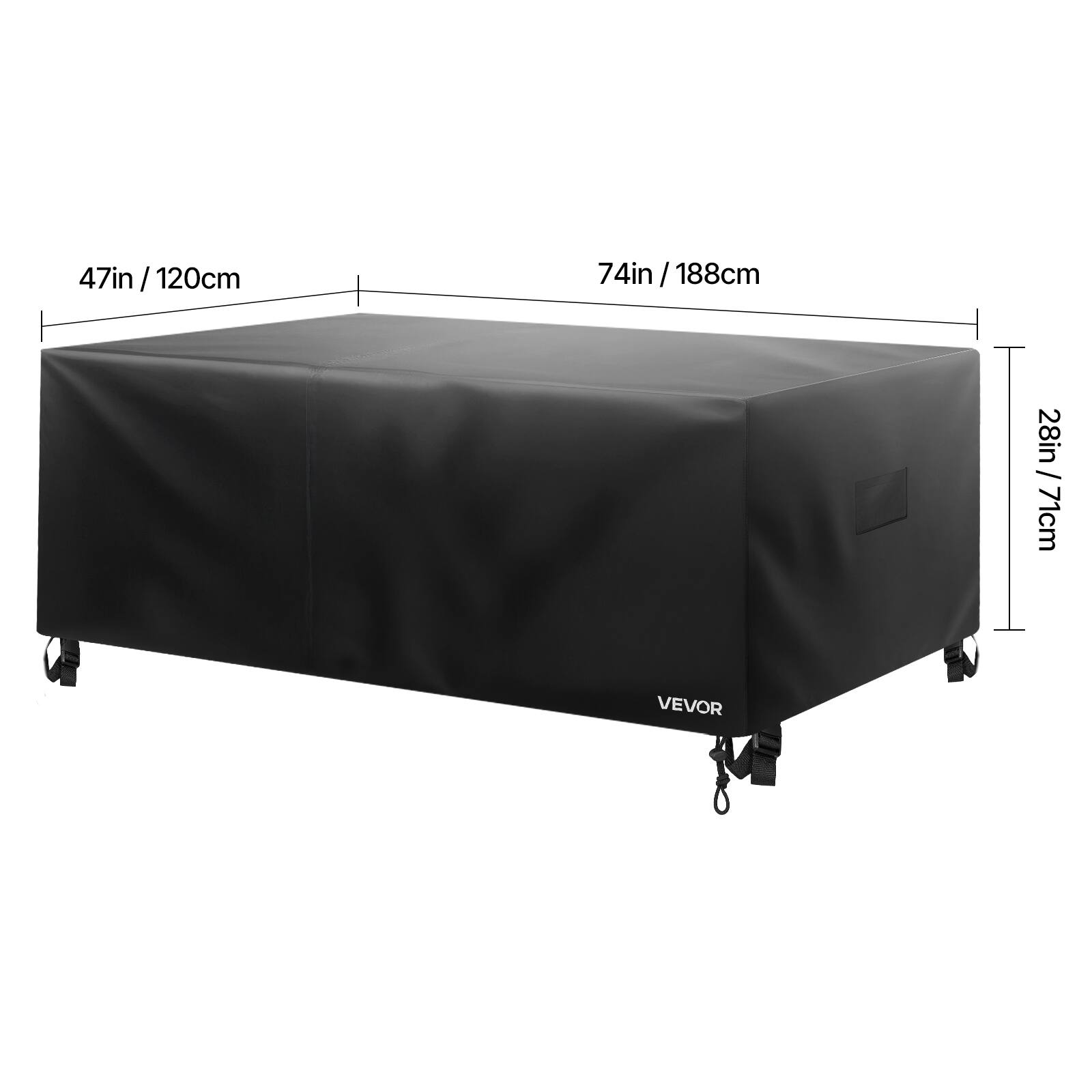 47in / 120cm, 74in / 188cm, 28in / 71cm, VEVOR