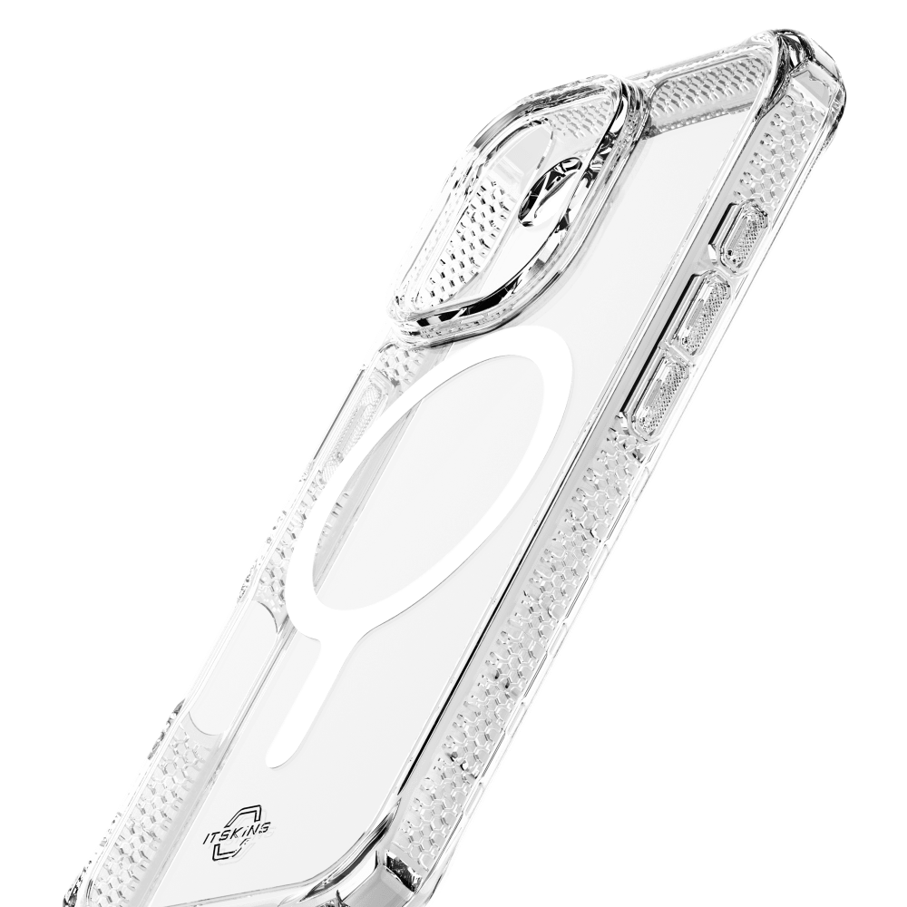 Alt View 4. Itskins - HYBRID R // CLEAR MagSafe Case for Apple iPhone 17 - Clear.