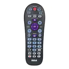 RCA - 4-Device Universal Remote Control with Backlit Keypad and Streaming Controls - Black