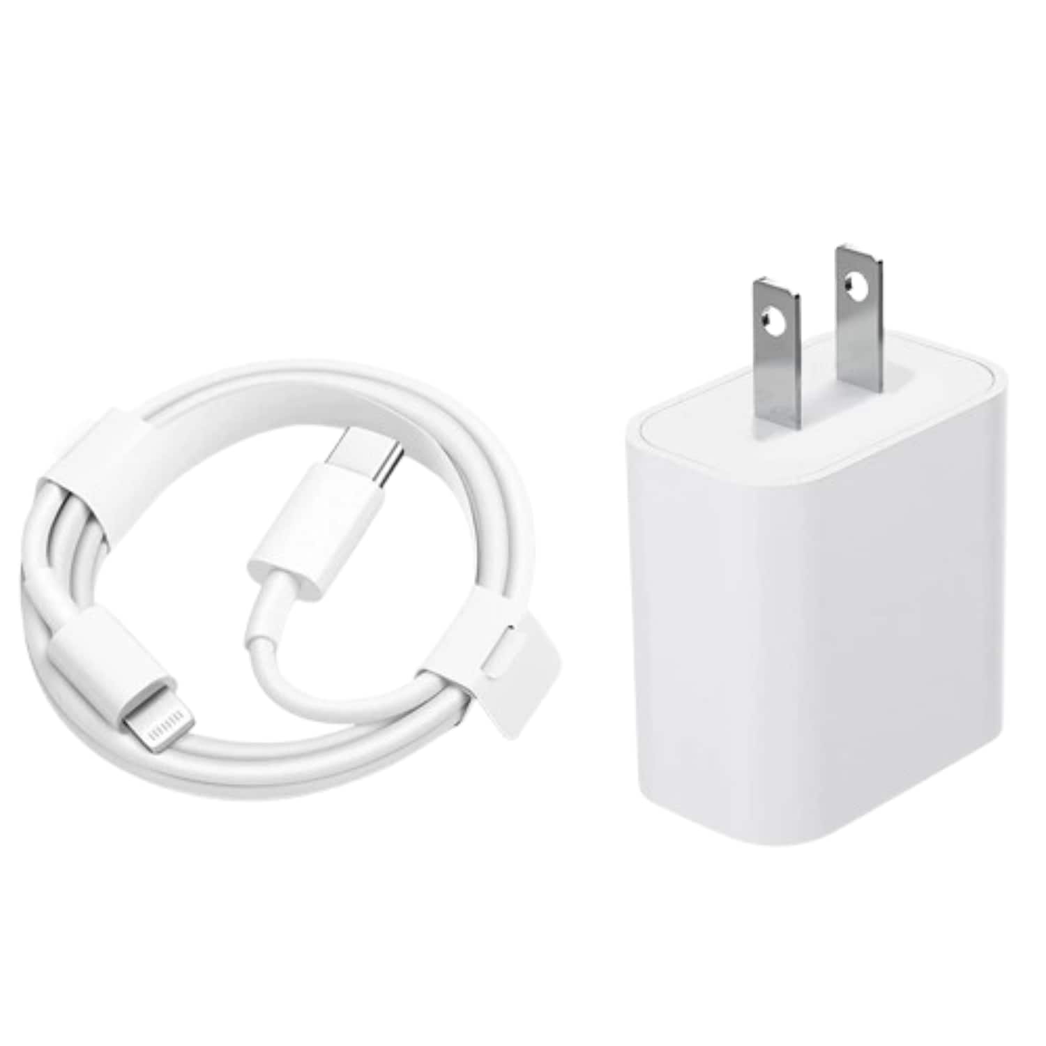Stock Preferred - 20W PD USB-C Fast Charger with 6 ft Cable for iPhone and iPad - White