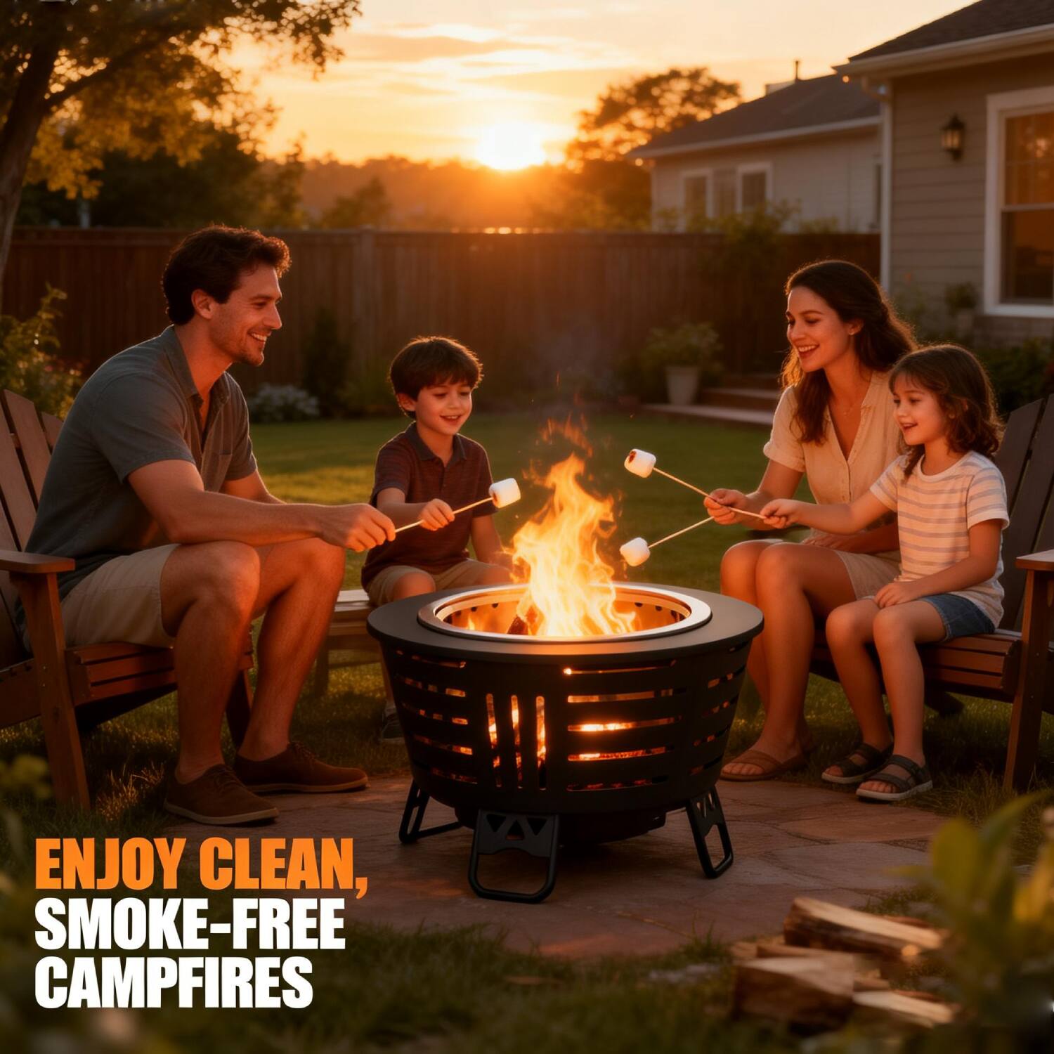 ENJOY CLEAN, SMOKE-FREE CAMPFIRES