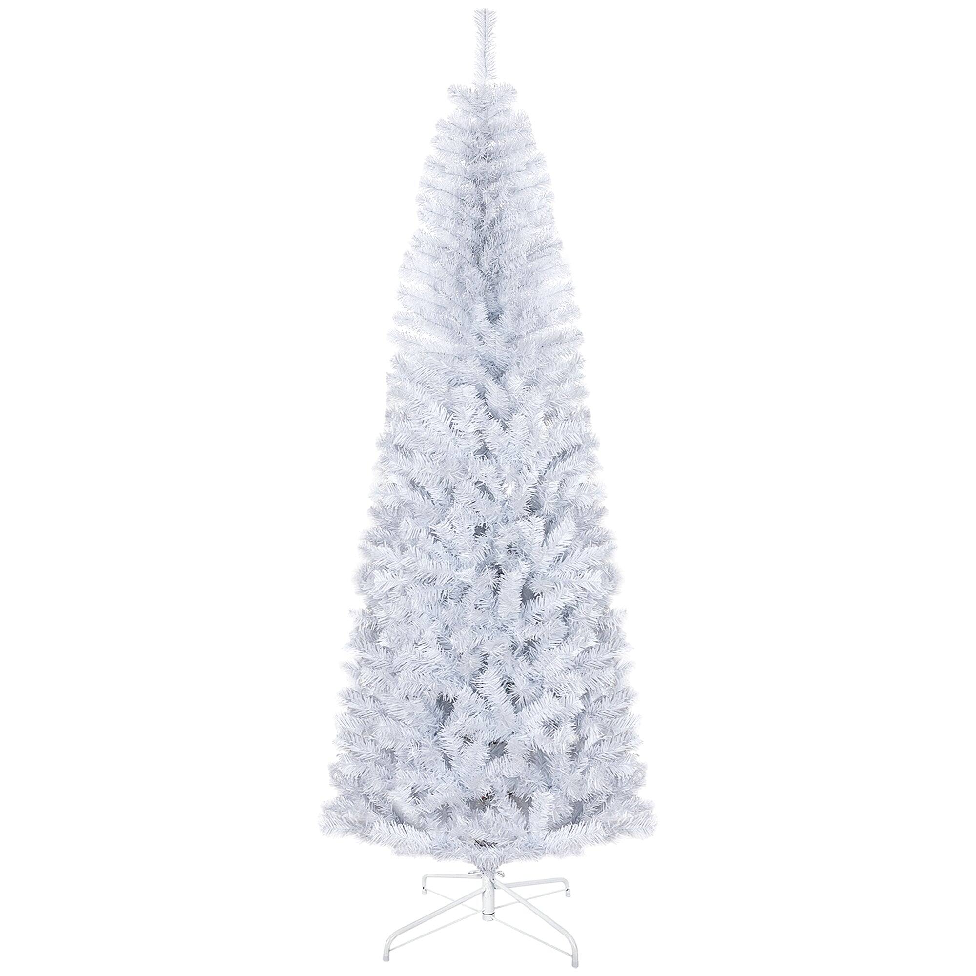 Alt View 5. BreeBe - 7ft Pencil Christmas Tree - White.