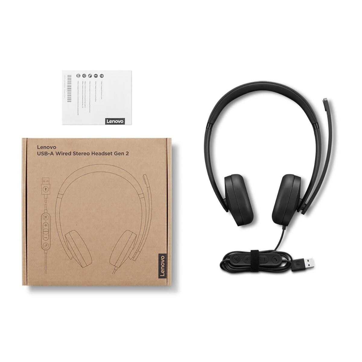 Lenovo USB-A Wired Stereo Headset Gen 2