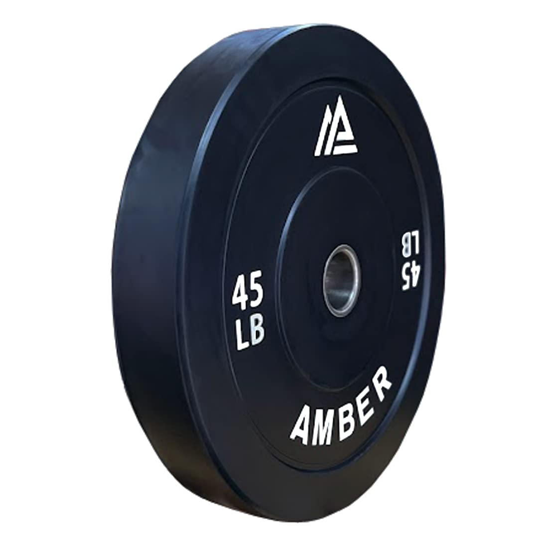 Alt View 1. Amber Sporting Goods - Olympic Bumper Plates Pair, Rubber Weight Plates with 2-Inch Steel Hub, Cross Training – 45lb - Black.