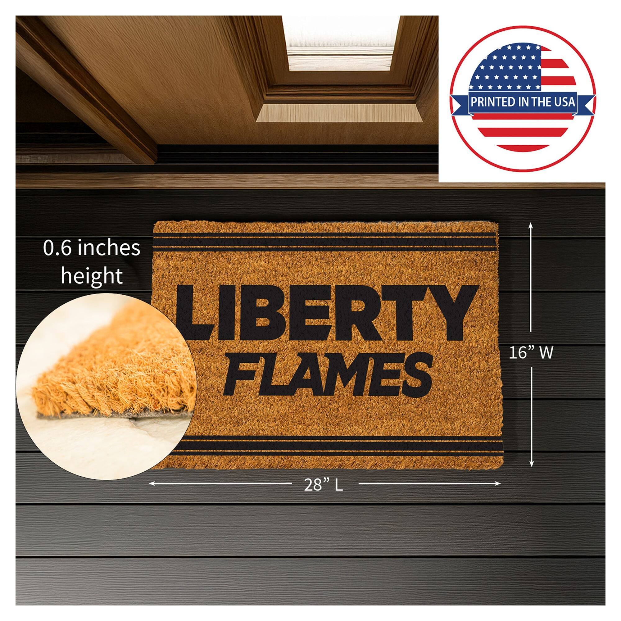 PRINTED IN THE USA  
0.6 inches height  
LIBERTY FLAMES  
16" W  
28" L