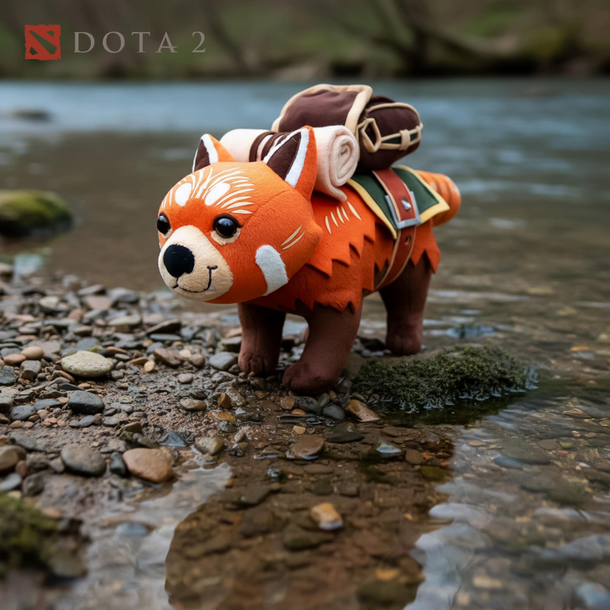 Alt View 4. Gaya Entertainment - DOTA 2 18" Redpaw Plush (Digital Unlock Not Included) - Red.