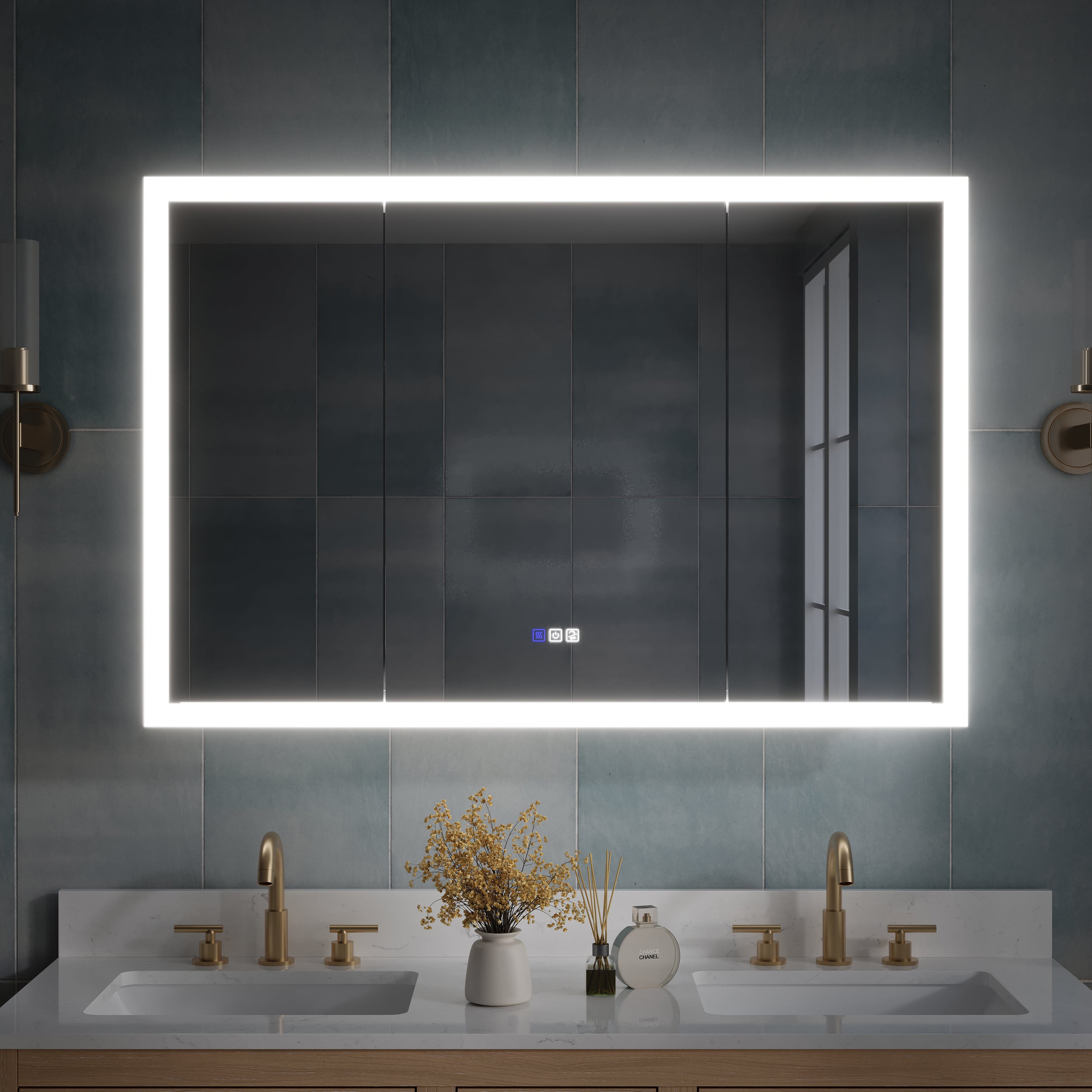 WELLFOR - 48 in. W x 32 in. H Rectangular Surface or Recessed Mount Aluminum Medicine Cabinet with Mirror - Silver price history on PriceWatchPro