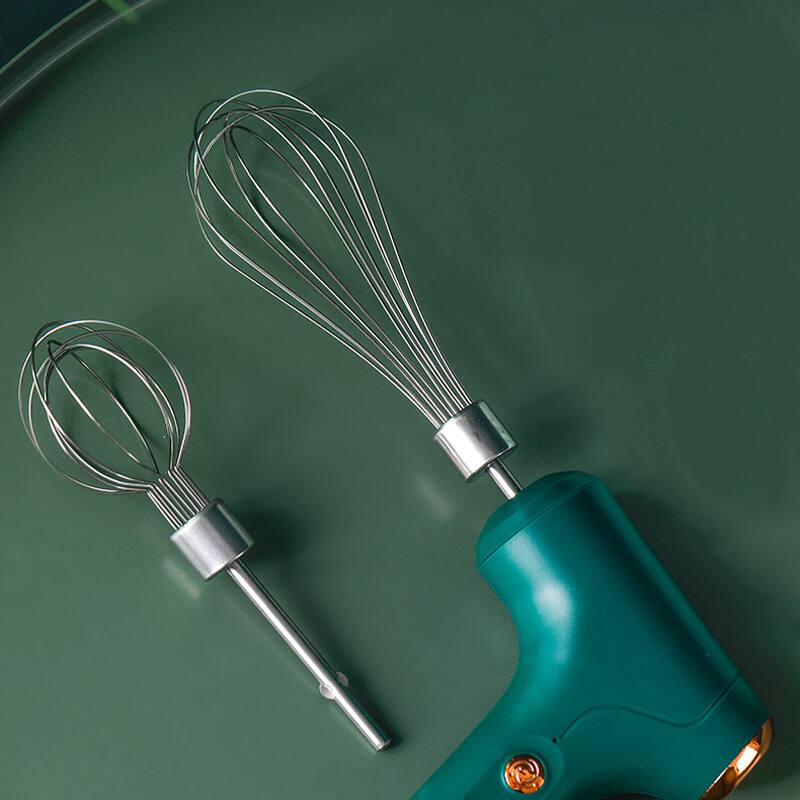 Alt View 4. Cluzine - Mini Portable USB Electric Egg Beater, Handheld Auto Cream Whisk, Electric Cake Baking Blender, Plastic Body - Green.