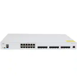 Cisco - C1300-24XTS 24-Port Managed Layer 3 Network Switch, 12 x 10G Copper RJ45 & 12 x 10G SFP+, 480 Gbps, 1U Stackable - Gray