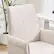 Back. APRILSOUL - TY Adjustable Office Chair Ergonomic Swivel Velvet White Bedroom - White.