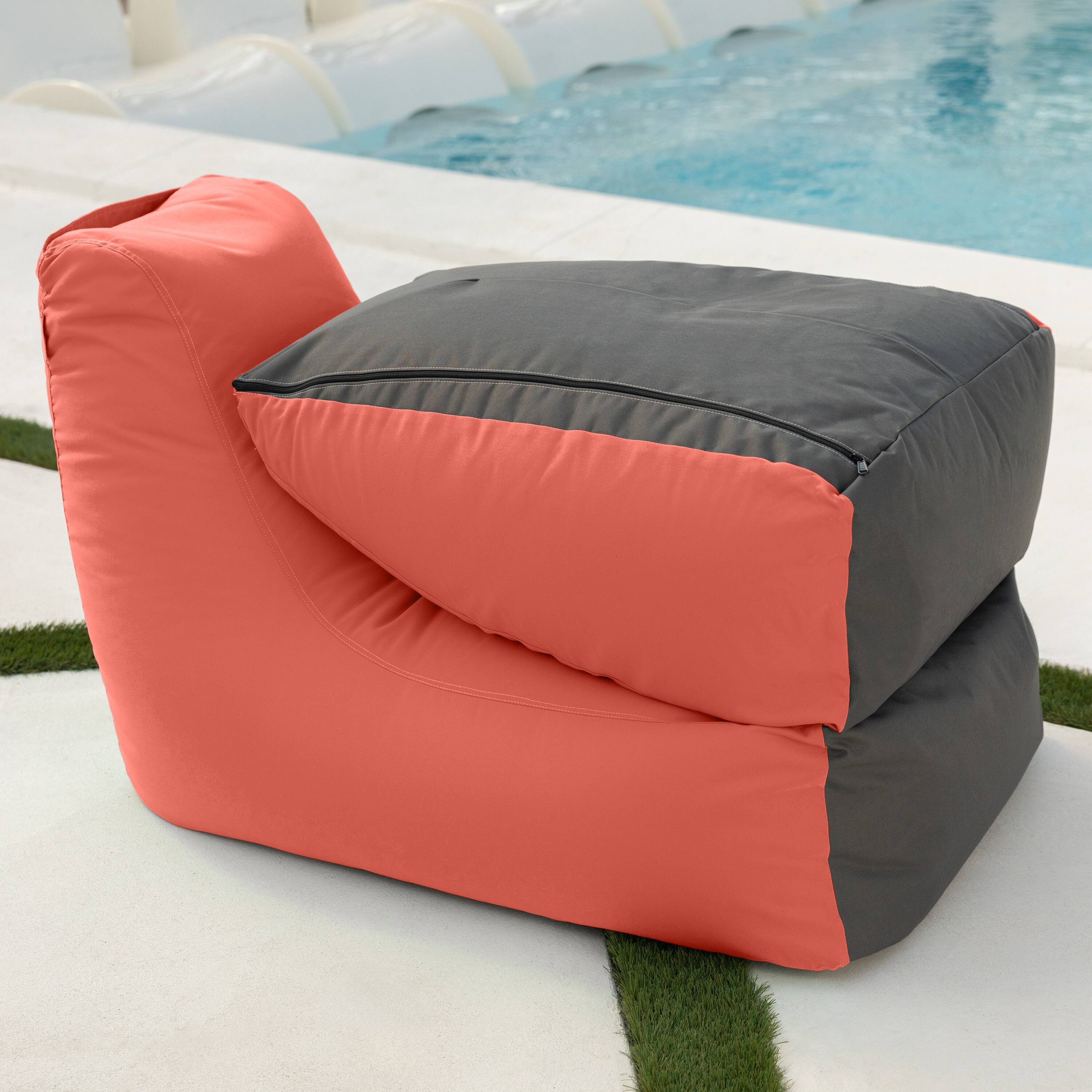Angle. Jaxx - Jaxx Prado Outdoor Chaise Lounge, Flamingo - Flamingo.