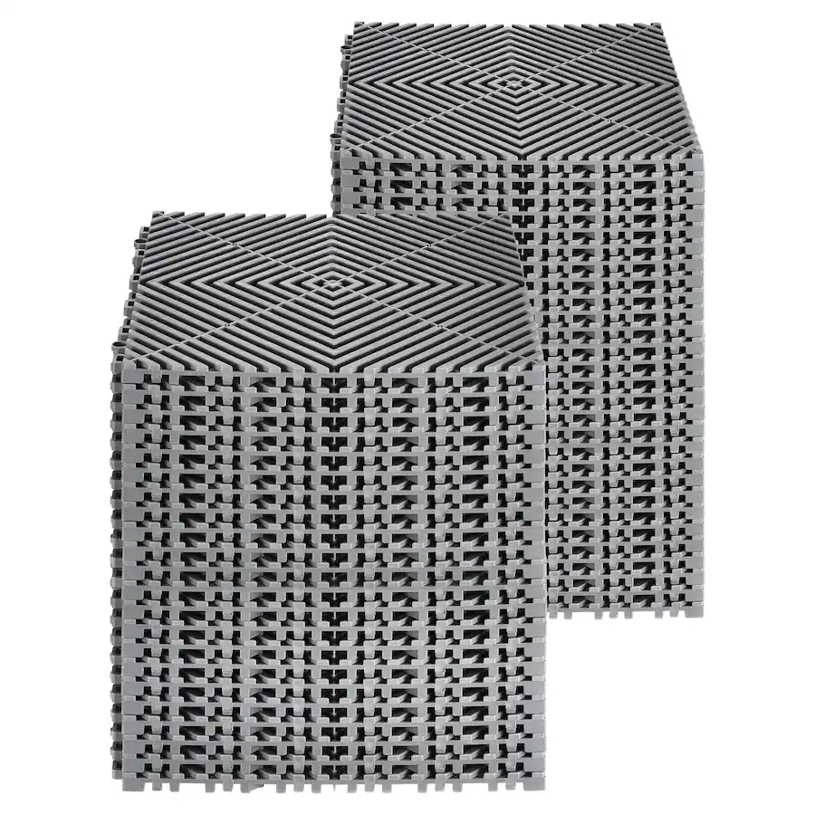 3m Modular Mat VEVOR Interlocking Drainage Mat, 12” x 12” Modular Interlocking Cushion ...
