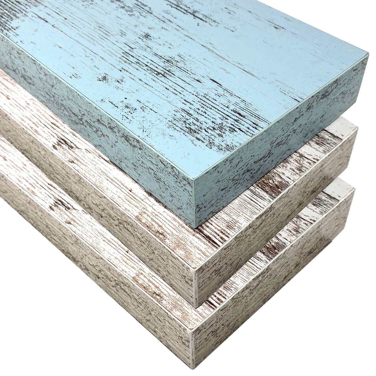 Alt View 3. Sorbus - 3 Pack (16"x5") Sorbus Floating Wall Shelves for Bedroom, Decor, Kitchen, Living Room - for Trophies, Frames, Bookshelf - Blue.