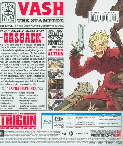 Alt View 1. Trigun: Badlands Rumble   - BLU-RAY.