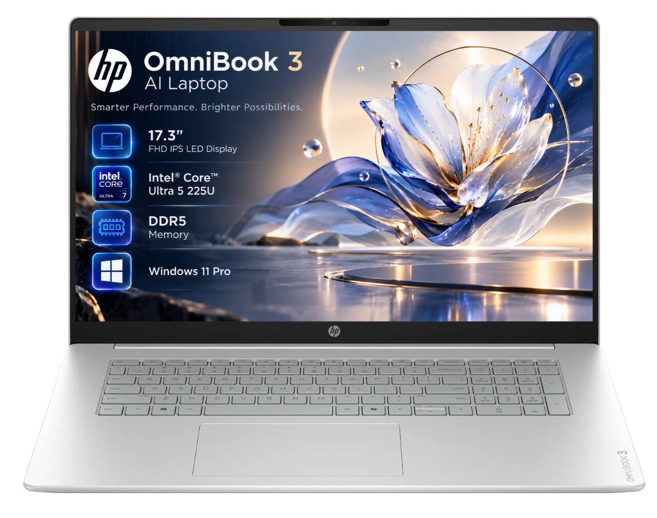 HP Upgraded OmniBook 3 17.3" Full HD Laptop Intel Core Ultra 5 225U 8GB ...