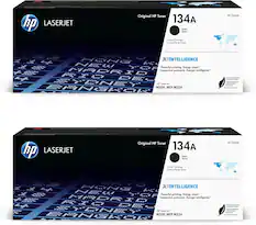 hp LASERJET Original HP Toner 134A Black Toner Cartridge Cartouche de toner W1340A JETINTELLIGENCE Powerful printing. Energy smart. Impression puissante. Énergie intelligente. HP LaserJet M209, MFP M234
Designed with health and the planet in mind, this toner cartridge is made with recycled plastic.