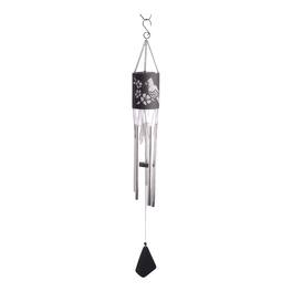FC Design - 39" Long Solar Cardinal Silhouette Cylinder Wind Chime Outdoor Patio or Garden Hanging Decoration - Multi-Color