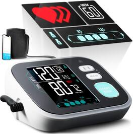 Dazzed Corner - Digital Bluetooth Blood Pressure Monitor, Multicolor Large Screen - White