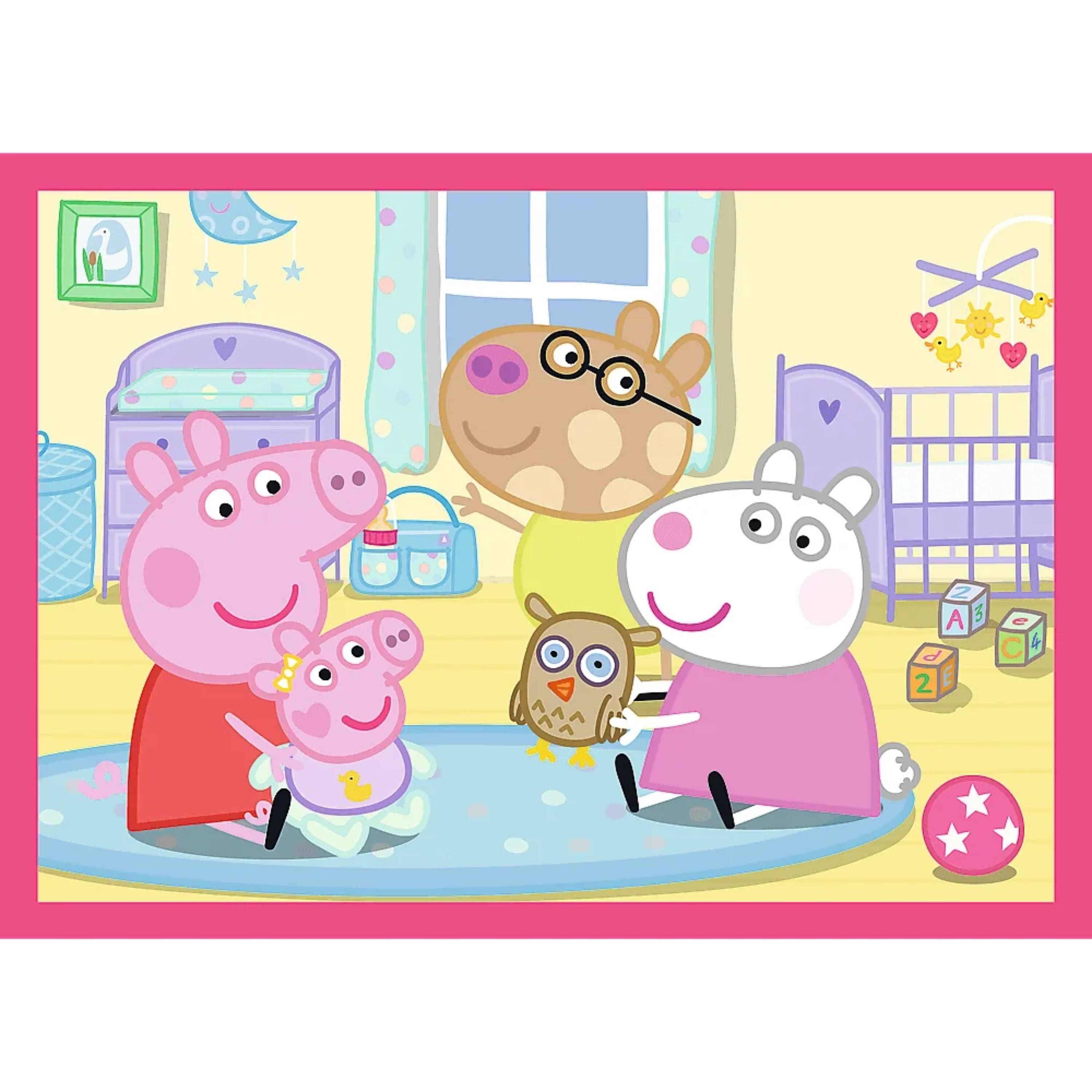 Alt View 1. Trefl - Trefl 4 in 1 (12, 20, 24 & 15 Piece) Jigsaw Puzzle - Peppa Pig Loves Adventures.