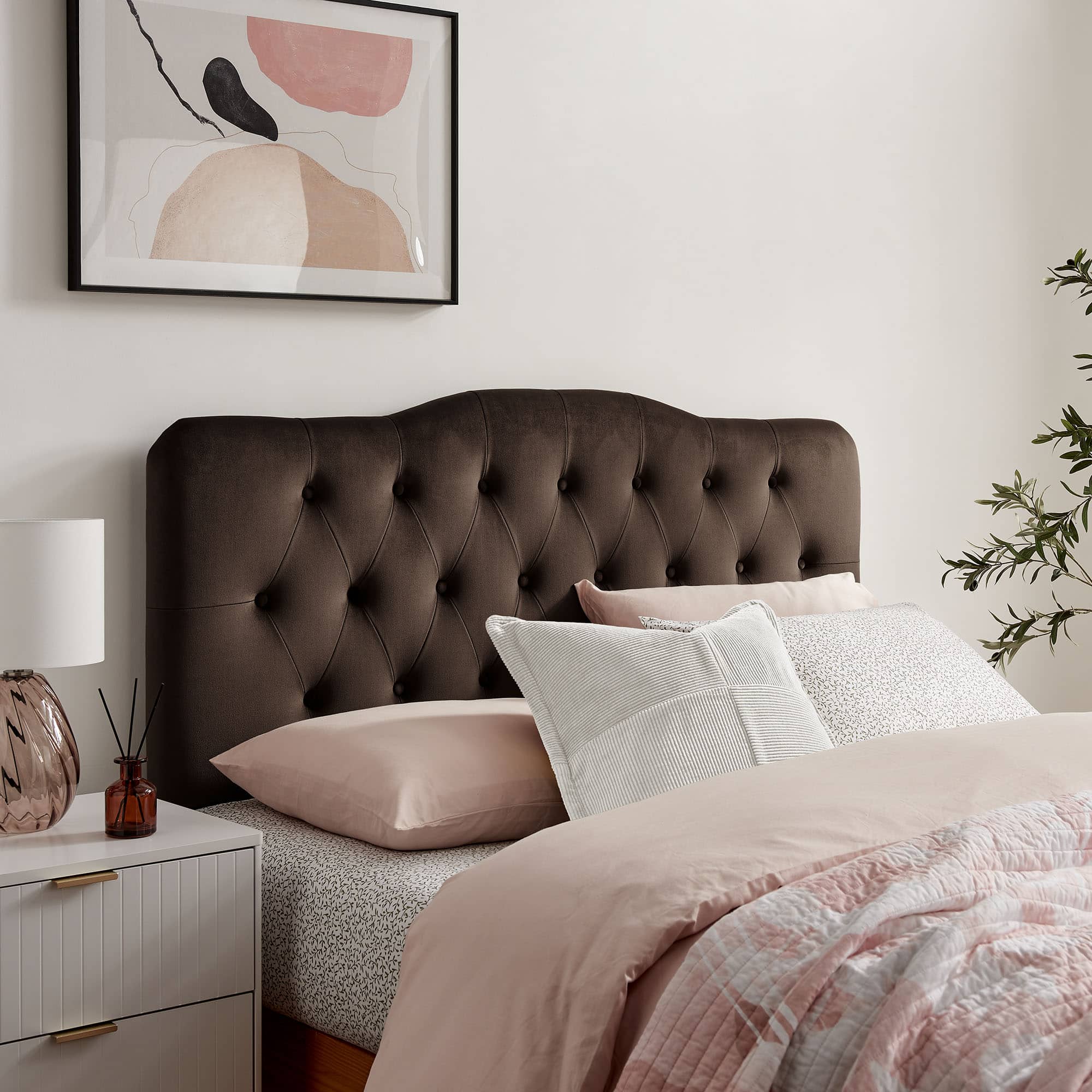 Annabel Diamond Tufted Performance Velvet Headboard by Modway - Chocolate Brown price history on PriceWatchPro