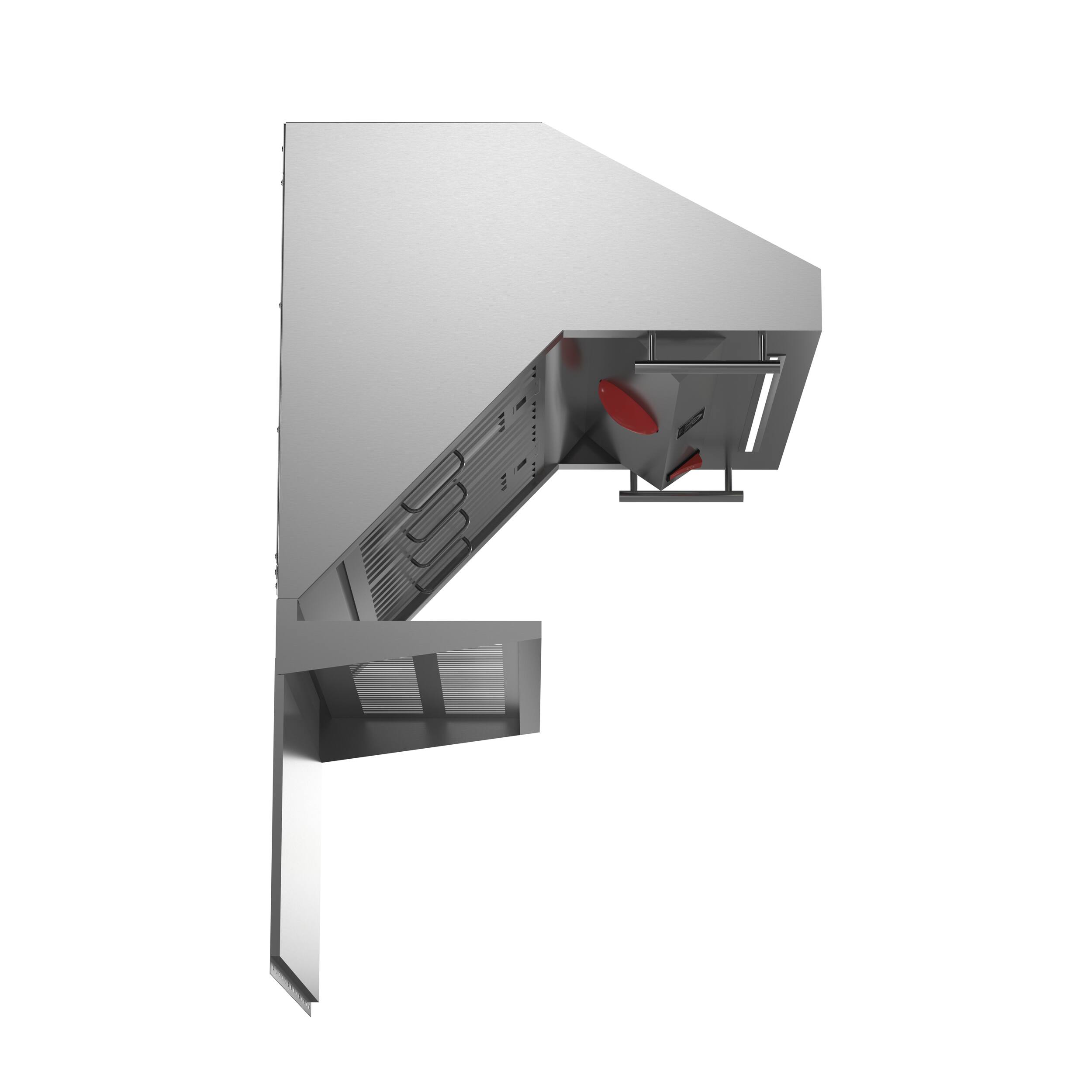 Left. Forno Appliances - Savona 30" Wall Mount Range Hood with Baffle Filter - Silver.