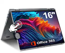Jumper - 16 Inch Laptop, 4-Core N95 Processor, 16GB RAM, 640GB Storage,Up to 3.4Ghz, 1 Year Office 365, 1200p FHD IPS - Gray