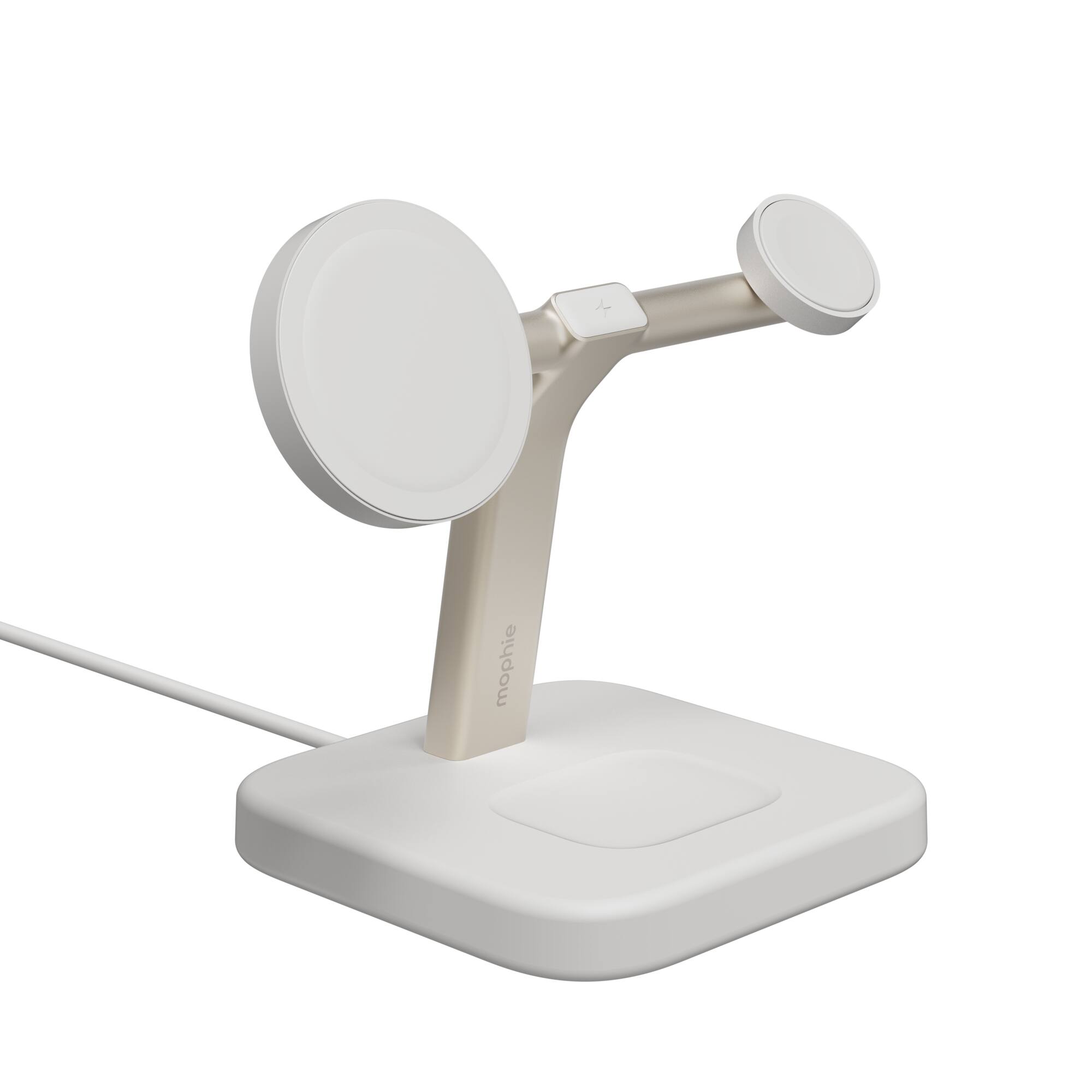 Alt View 7. mophie - Qi2 3-in-1 Charging stand white - White.