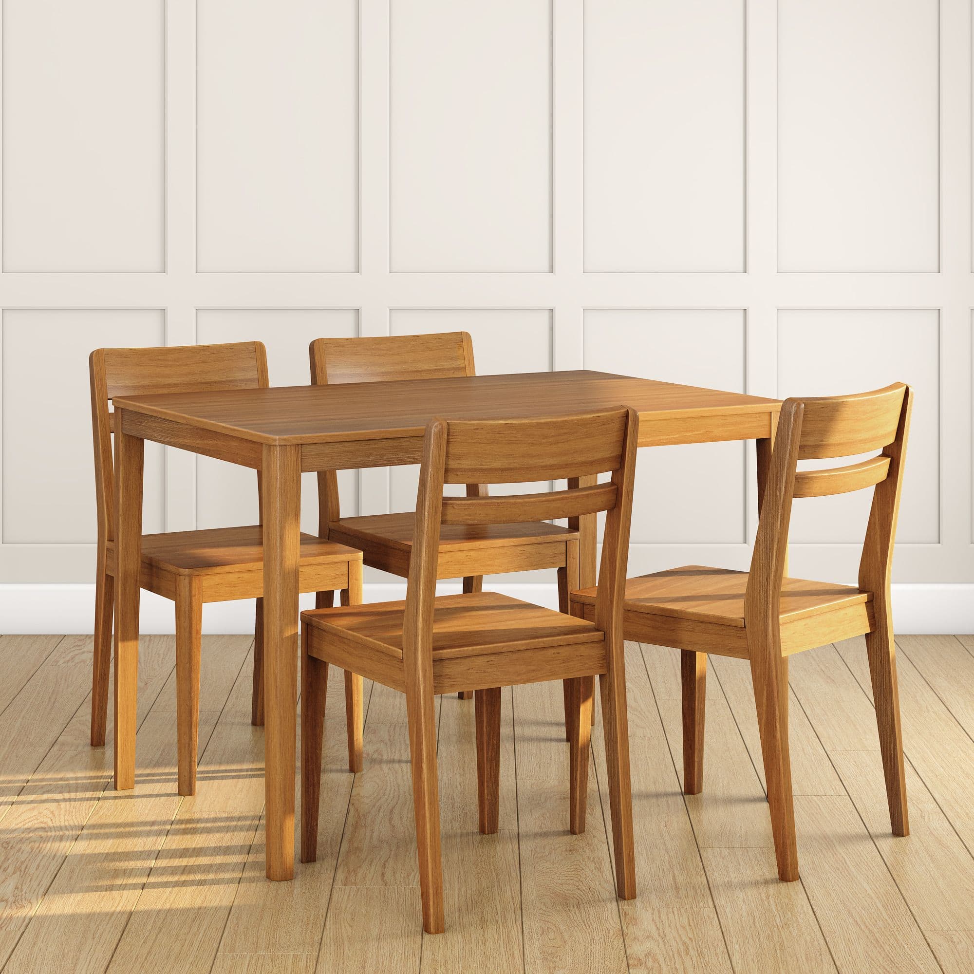 Grain & Grove - Crew Dining Chair and Table Combo - Pecan